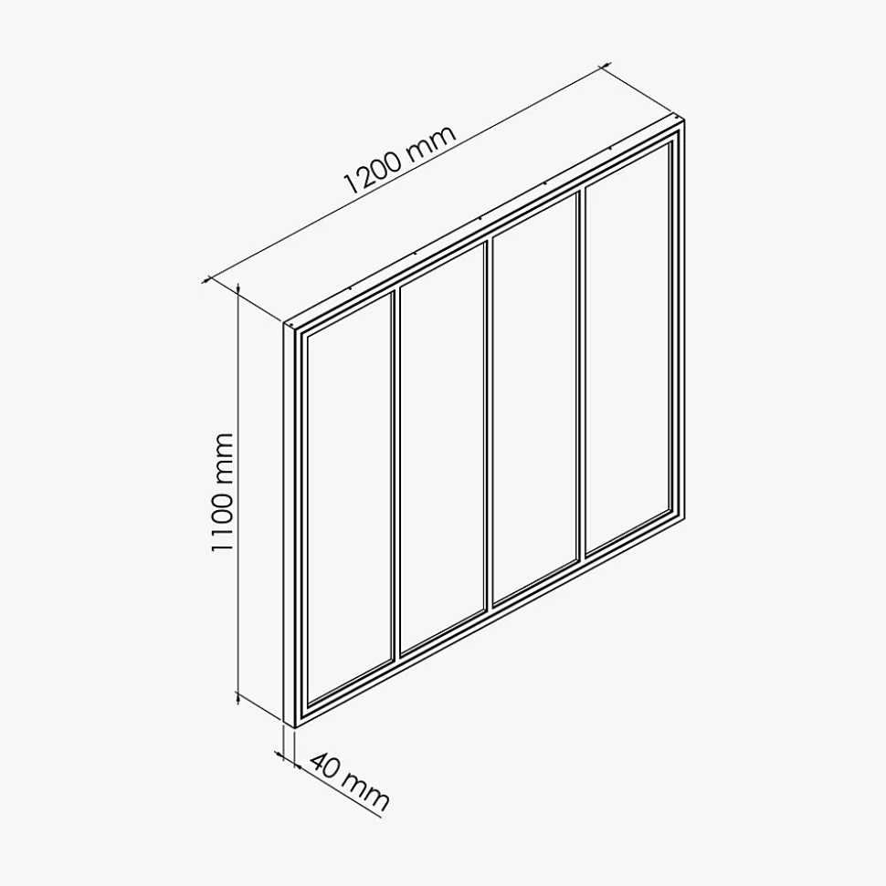 Verrière 4 Carreaux - Déjà Montée - Blanc