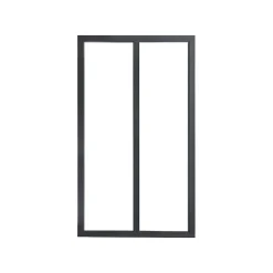 Verrière 2 carreaux opaques, coloris noir mat H108 x l.63cm