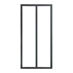 Verrière 2 carreaux transparents, coloris noir mat H130 x l.63cm