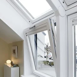 Verrière d'angle à souflet Velux VFE Tout confort bois UK35 2057 95 x h.134 cm