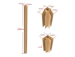 Verrière d'angle d'atelier en aluminium thermolaqué - L180 x L60 x H105 - Naturel clair - BAYVIEW