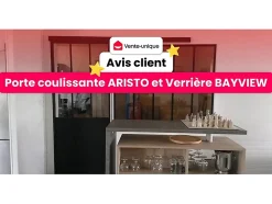 Verrière d'angle d'atelier en aluminium thermolaqué - L180 x L60 x H105 - Naturel clair - BAYVIEW
