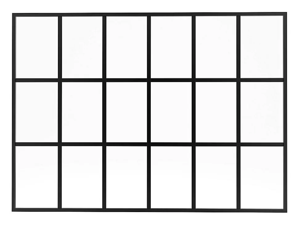 Verrière style orangerie en aluminium thermolaqué - 180x130 cm - Noir - ORANSA
