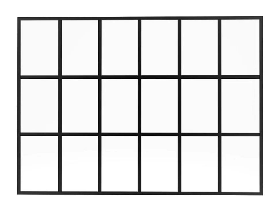 Verrière style orangerie en aluminium thermolaqué - 180x130 cm - Noir - ORANSA