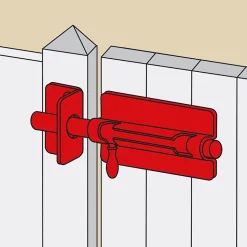 Verrou de box Afbat porte de cadenas noir ø14 mm