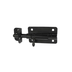 Verrou de box avec gâche noir acier ø18 mm Afbat