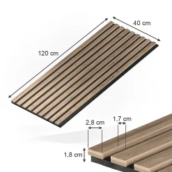 Vicco Panneau mural Noyer 12 pièces