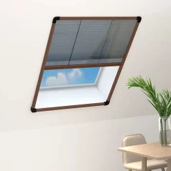 vidaXL Moustiquaire Plissée pour Fenêtre Moustiquaire contre Insectes Volants Anti-moustique Maison Intérieur Aluminium 148655