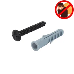 Vis indévissables pour grilles extensibles ⌀8X 60mm acier noir - lot de 10