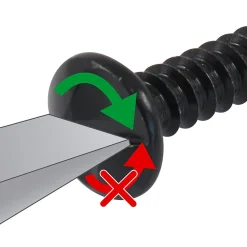 Vis indévissables pour grilles extensibles ⌀8X 60mm acier noir - lot de 10