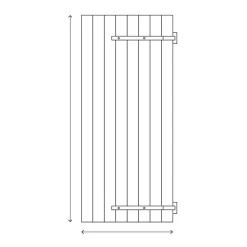 Volet coulissant aluminium anthracite Fortia - l.120 x H.135 cm - 2 vantaux