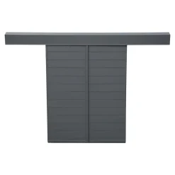 Volet coulissant aluminium anthracite Fortia - l.100 x H.125 cm - 2 vantaux