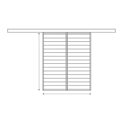 Volet coulissant aluminium anthracite Fortia - l.90 x H.155 cm - 2 vantaux