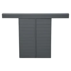 Volet coulissant aluminium anthracite Fortia - l.100 x H.135 cm - 2 vantaux