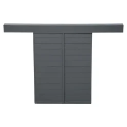 Volet coulissant aluminium anthracite Fortia - l.120 x H.125 cm - 2 vantaux