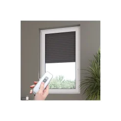 Volet roulant radio-télécommandé H160 cm x L 120 cm Alu gris