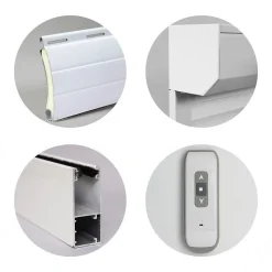 Volet roulant recoupable radio H140 cm x L150 cm ALU Blanc, fabriqué en France