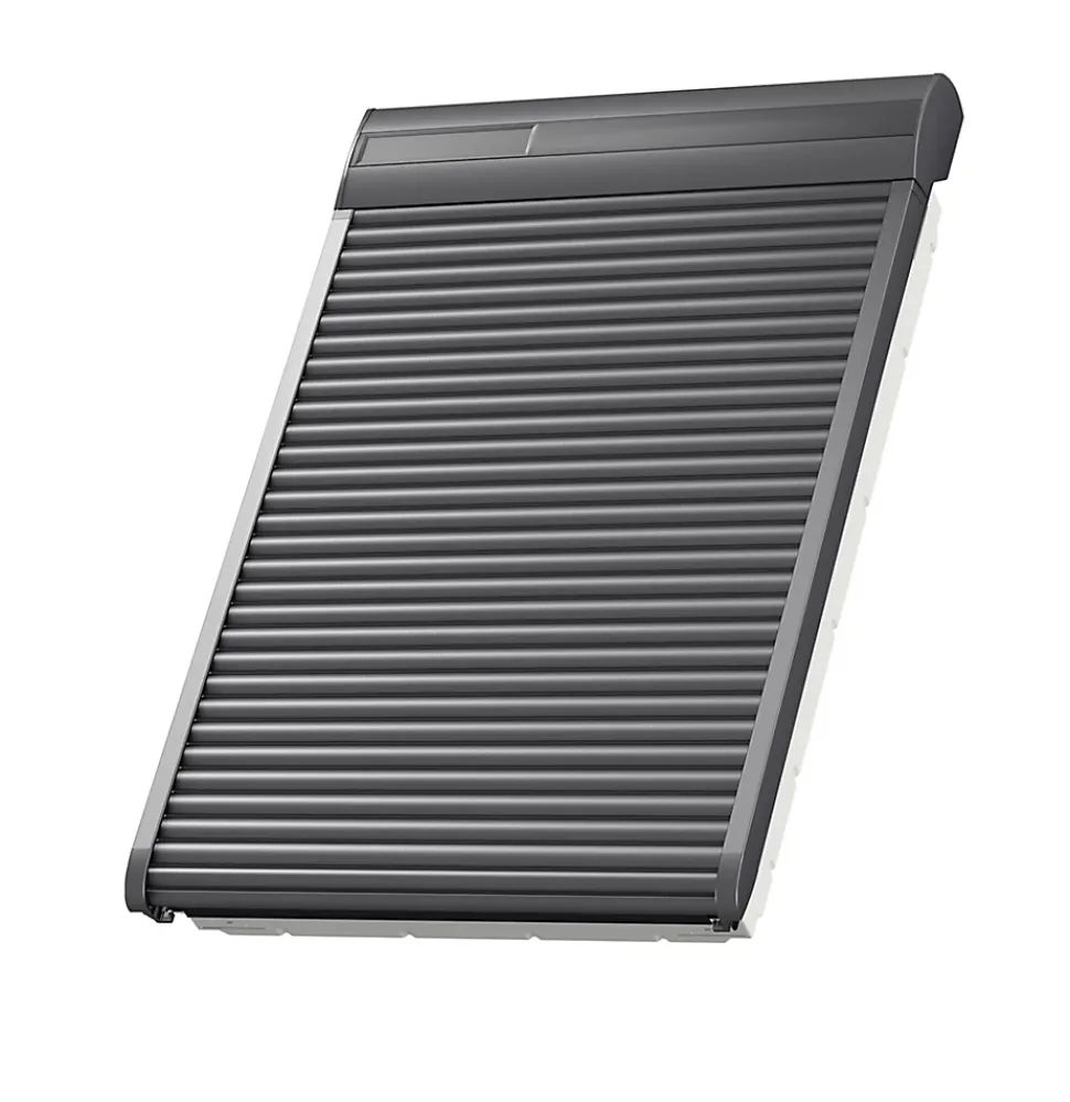 Volet roulant rigide pour fenêtre de toit, gris anthracite, à énergie solaire, l.134 x H.140 cm, Velux SSL UK08 0000S