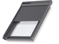 Volet roulant rigide pour fenêtre de toit, gris anthracite, à énergie solaire, l.55 x H.98 cm, Velux SSL 6 0000S