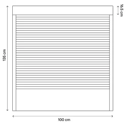 Volet roulant solaire aluminium blanc - ouverture motorisée - Fortia - l.100 x H.135 cm