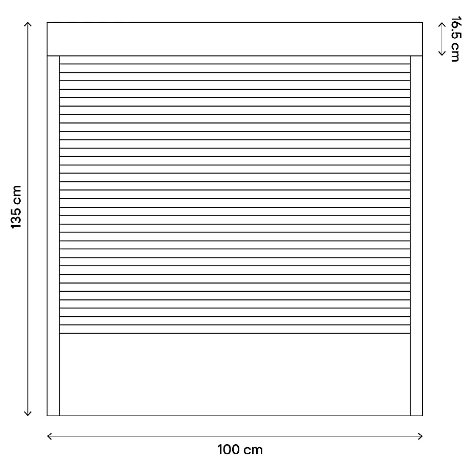 Volet roulant solaire aluminium blanc - ouverture motorisée - Fortia - l.100 x H.135 cm