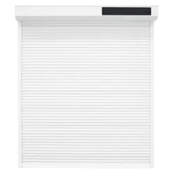 Volet roulant solaire aluminium blanc - ouverture motorisée - Fortia - l.100 x H.135 cm