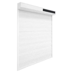 Volet roulant solaire aluminium blanc - ouverture motorisée - Fortia - l.90 x H.155 cm