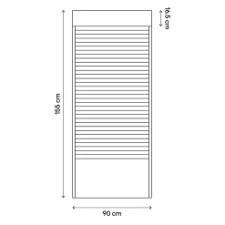 Volet roulant solaire aluminium blanc - ouverture motorisée - Fortia - l.90 x H.155 cm