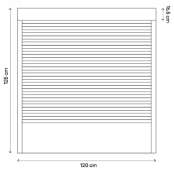 Volet roulant solaire aluminium blanc - ouverture motorisée - Fortia - l.120 x H.125 cm