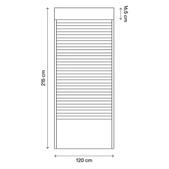 Volet roulant solaire aluminium blanc - ouverture motorisée - Fortia - l.120 x H.215 cm