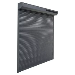 Volet roulant solaire aluminium anthracite - ouverture motorisée - Fortia - l.80 x H.205 cm