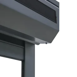 Volet roulant solaire aluminium anthracite - ouverture motorisée - Fortia - l.80 x H.205 cm