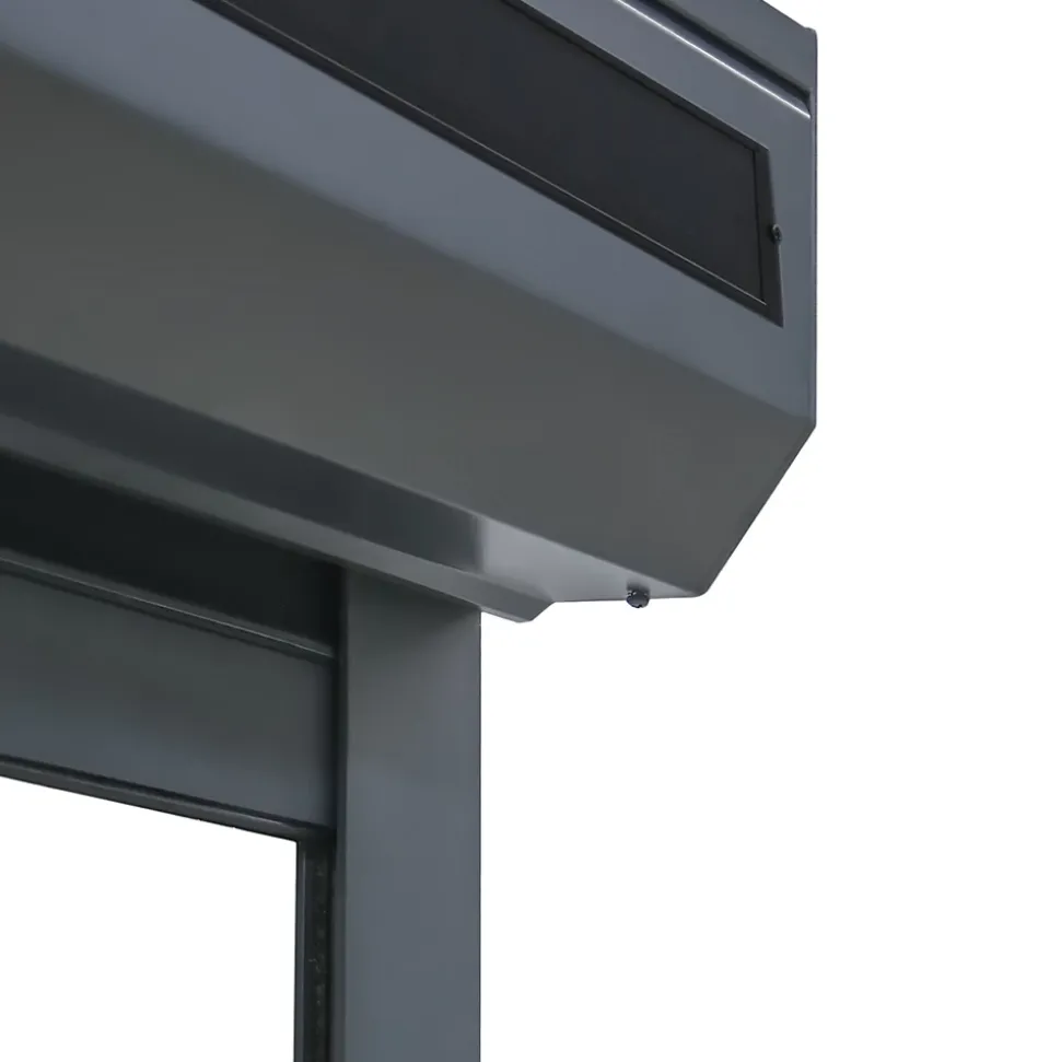 Volet roulant solaire aluminium anthracite - ouverture motorisée - Fortia - l.80 x H.205 cm