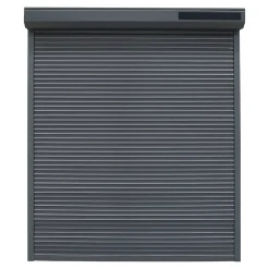 Volet roulant solaire aluminium anthracite - ouverture motorisée - Fortia - l.80 x H.205 cm