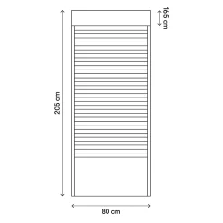 Volet roulant solaire aluminium anthracite - ouverture motorisée - Fortia - l.80 x H.205 cm