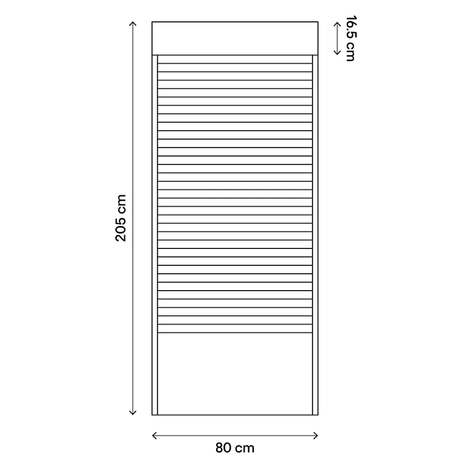 Volet roulant solaire aluminium anthracite - ouverture motorisée - Fortia - l.80 x H.205 cm