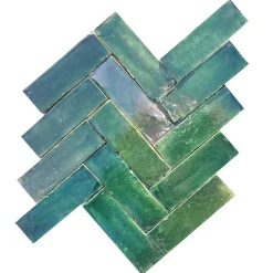 Véritable BEJMAT artisanal marocain 4.5 x 14.5 cm VERT
