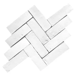 Véritable BEJMAT artisanal marocain 4.5 x 14.5 cm BLANC