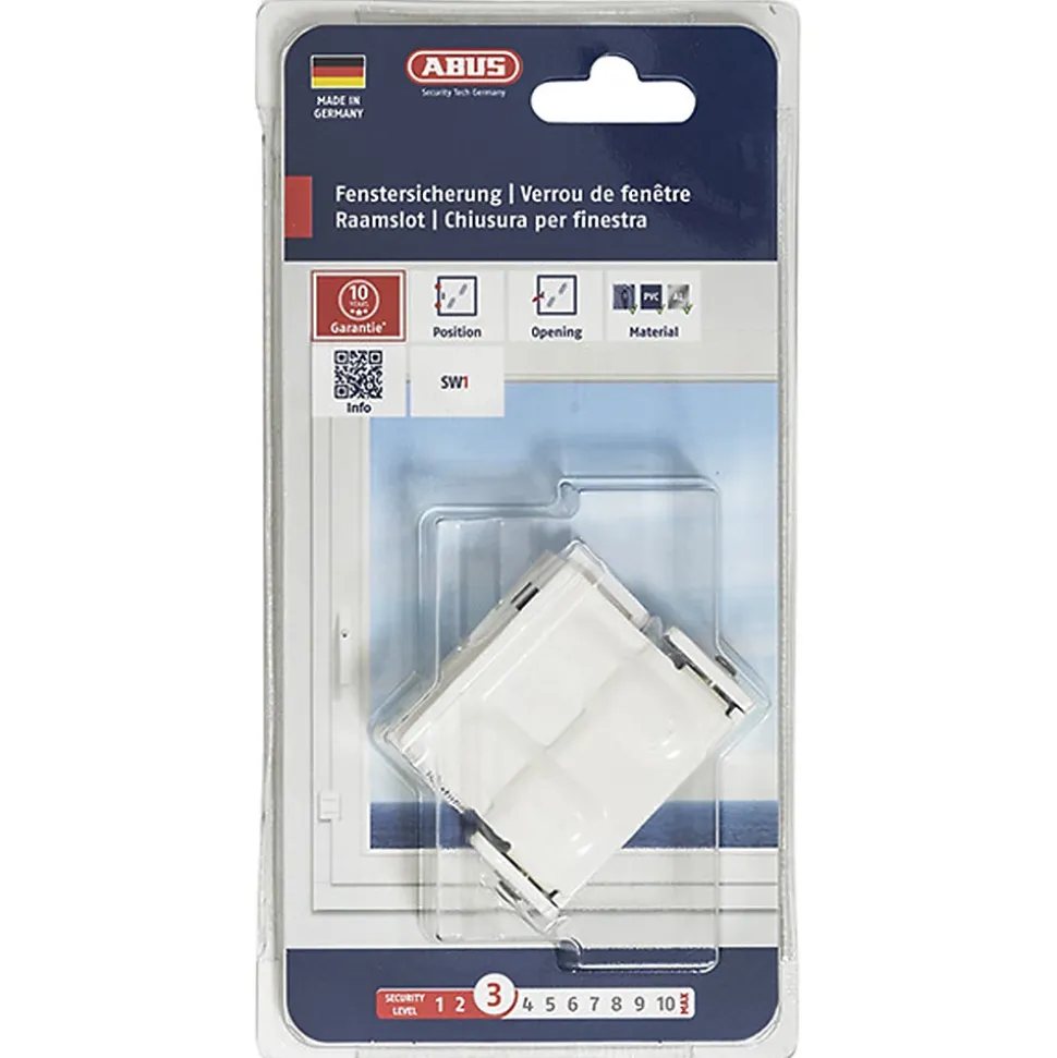 Vérrou de fenêtre blanc Abus SW1 ( clé non incluse)