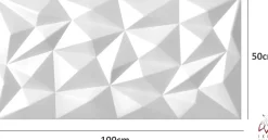 8x - 4m2 panneaux muraux 3D en polystyrène XPS flexibles 100 x 50 cm Revêtement mural et de plafond moderne Brillant White
