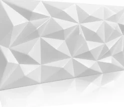 8x - 4m2 panneaux muraux 3D en polystyrène XPS flexibles 100 x 50 cm Revêtement mural et de plafond moderne Brillant White