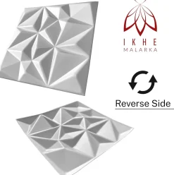 16x - 4m2 panneaux muraux 3D en polystyrène XPS flexibles 50 x 50 cm Revêtement mural et de plafond moderne Rubin White