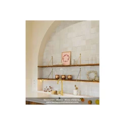 Zellige Marocain traditionnel couleur : Bleu nuit - 48 - format : 5x5 cm sur plaque de 30x30 cm - Gioia Materia